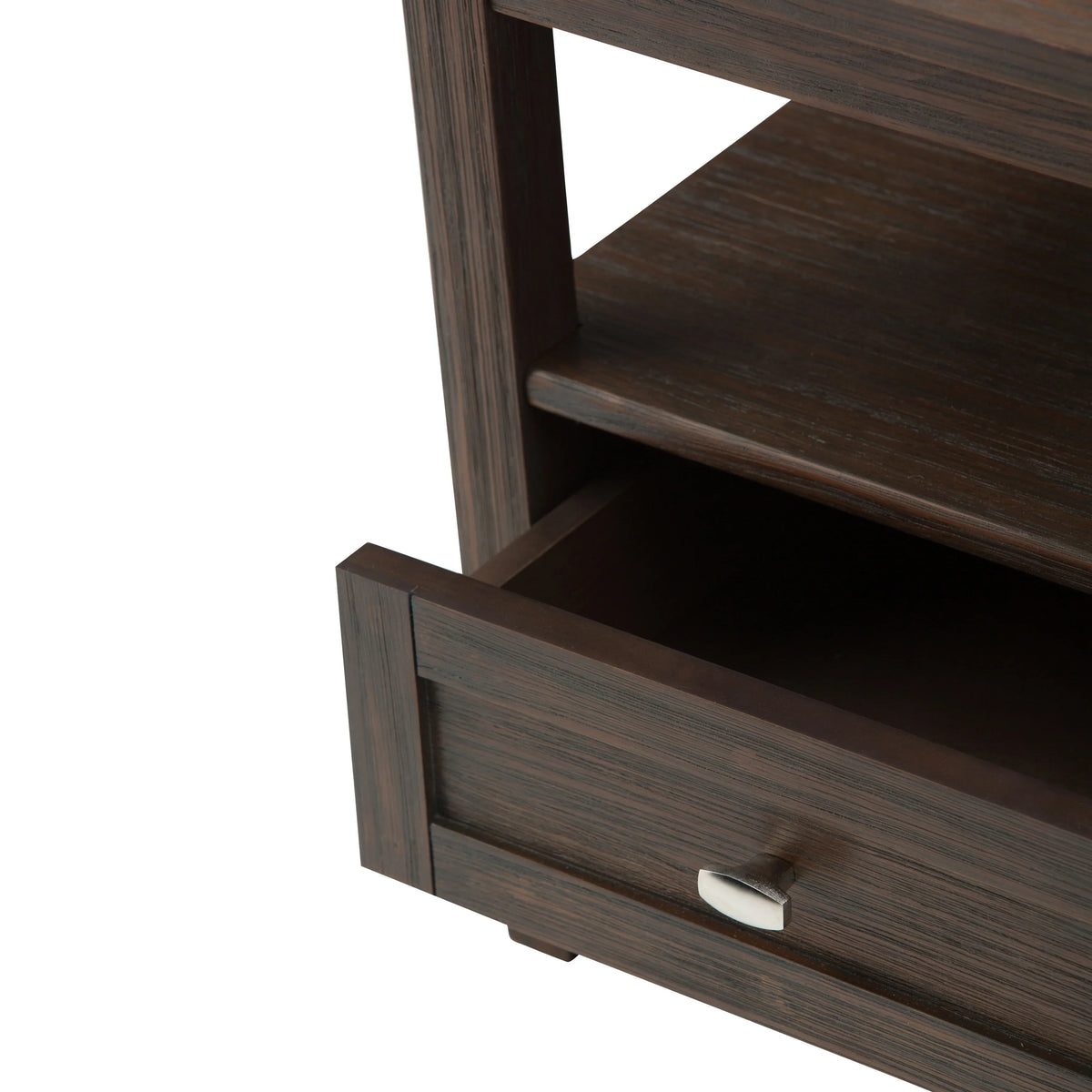 20 Inch Wide Solid Wood Rectangle End Table. Transitional Side Table