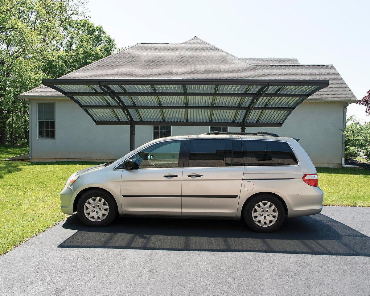 Canopia by Palram Carport Arizona 5000 en policarbonato. Aluminio Robusto e Inoxidable Que Protege el Coche de la luz Solar