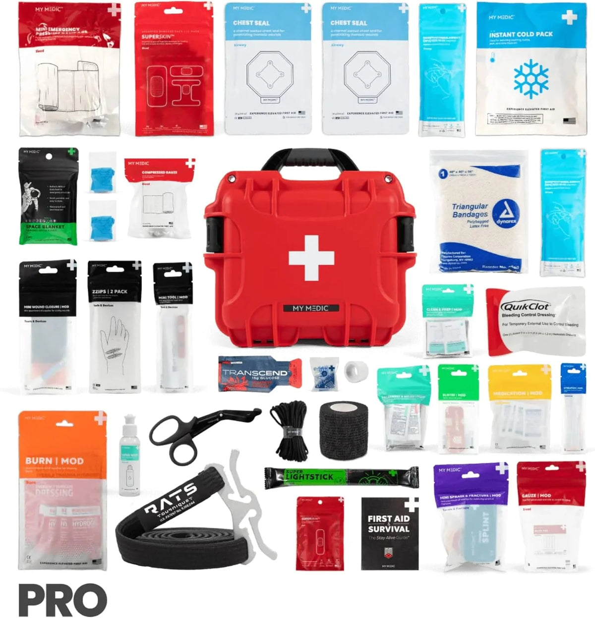 Waterproof first aid kit - Emergency medical supplies and essential survival items. suitable for emergency provisions and necessities in cars. homes. boats. camping and traveling.