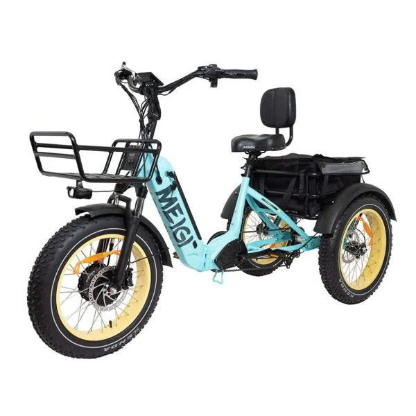 48V 14Ah 750W Foldable Fat Tire Electric Trike. 330-Lb. Capacity