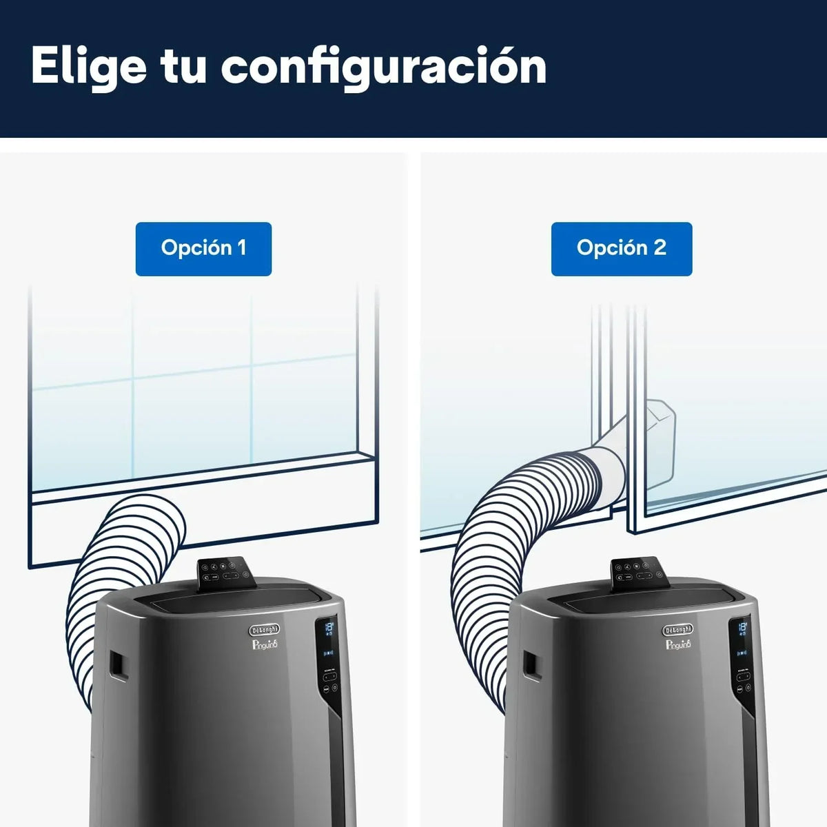 Pingüino PACEL112 Silent Aire Acondicionado Portátil Silencioso con Tecnología Eco Real Feel y Cool Surround. Función Deshumidificadora. 2.9 kW. 63 dB