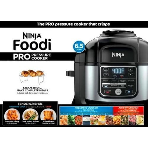 10-in-1 6.5-Qt Pressure Cooker and Air Fryer Multicooker. Stainless Steel