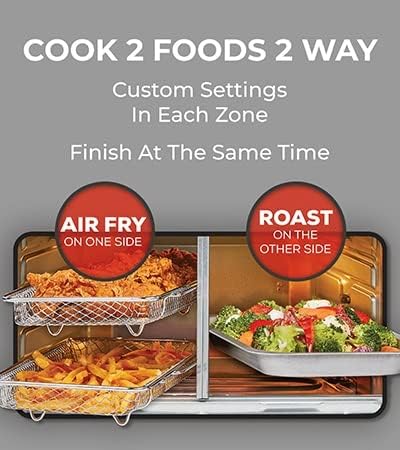 25-Qt. Extra-Large Dual-Zone Air Fryer Oven with French Doors