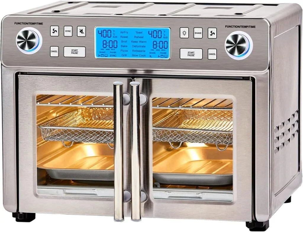 25-Qt. Extra-Large Dual-Zone Air Fryer Oven with French Doors
