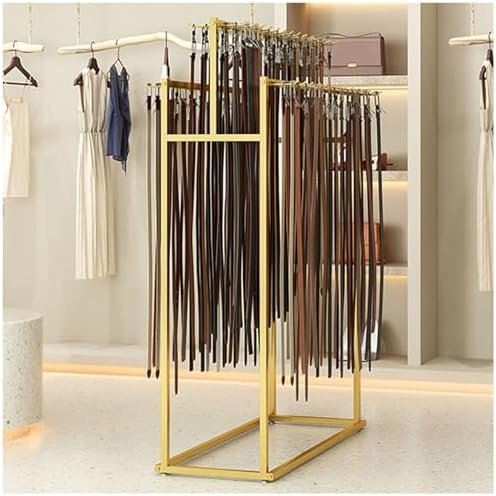Floor Mounted Belt Hanger & Organizer Rack - Versatile Storage Holder for Belts. Ties. Scarves & Purses - Commercial Display Stand for Men's Closet. Multifunctional Accessory Storage Solution