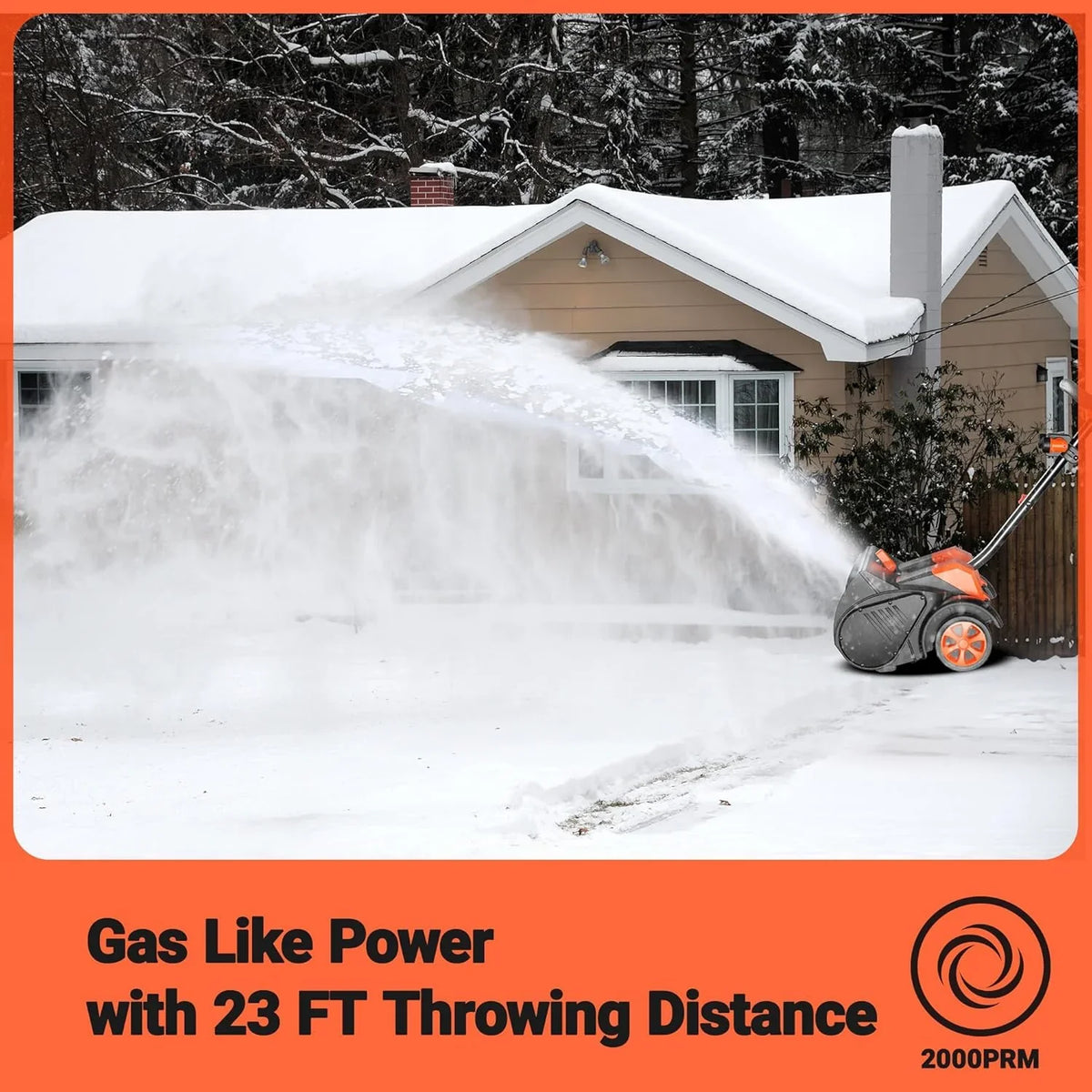 Cordless Snow Shovel with Wheels. 48V | 16-Inch | 4-Ah Brushless Cordless Snow Blower. Battery Snow Blower with Directional Plate & LED Lights (2 * 24V Battery & Dual Quick Charger Included)