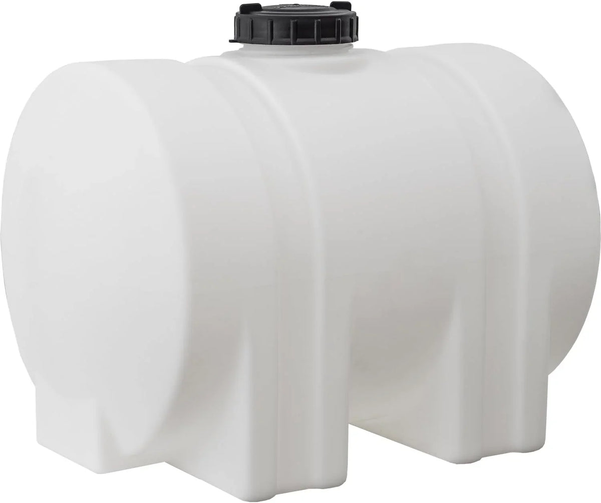 Horizontal Polyethylene Reservoir Water Tank with Legs. 550 Gallon. Made in the USA. Poly Tank for Water and Non-Flammable Liquids. Rust and Corrosion Proof