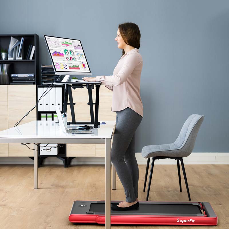 2-in-1 Folding Electric Treadmill. 2.25 HP. Under-Desk. with Dual Display and Smart App Control