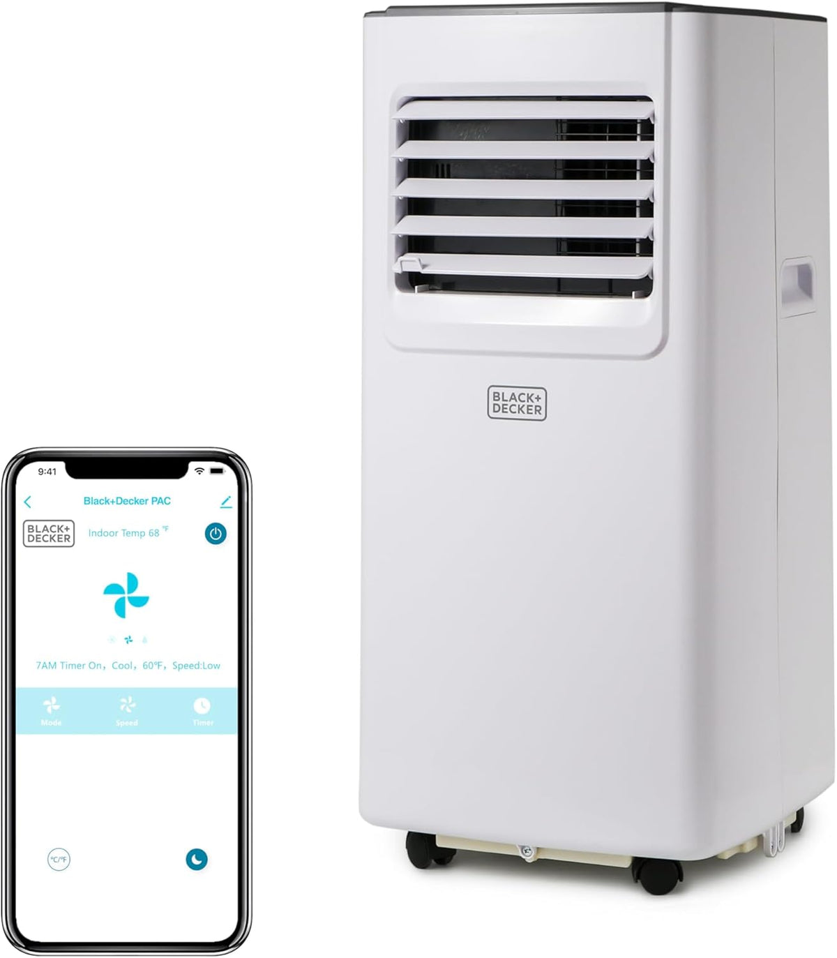 Intelligent portable air conditioner. featuring both cooling and heating functions. with a cooling power of 14000 watts (10200 watts SACC). a heating power of 12000 watts. suitable for rooms with an area not exceeding 700 square feet. with a built-in