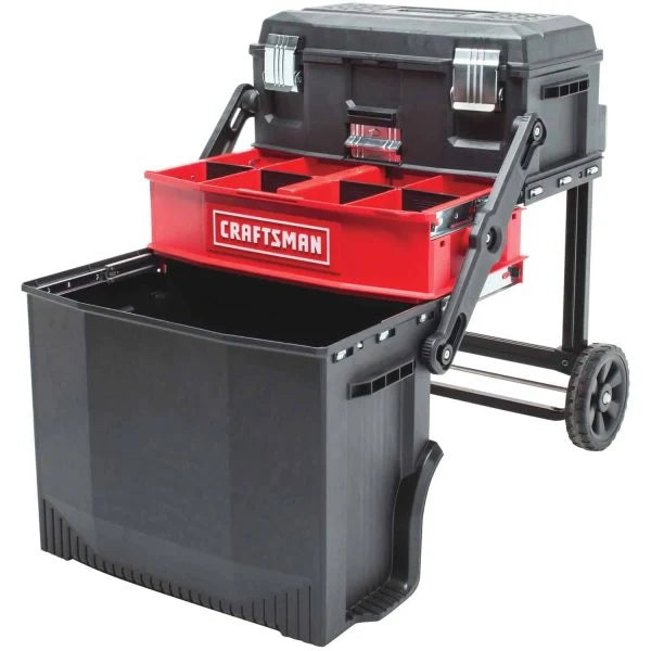 22 Rolling Tool Box – 1-Drawer Lockable Metal Chest with Wheels