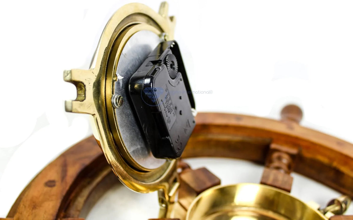 High-end home decoration clock - Sailboat copper hatches and rudder for navigation | Luxury office decorations | Wall decorations | Birthday gifts