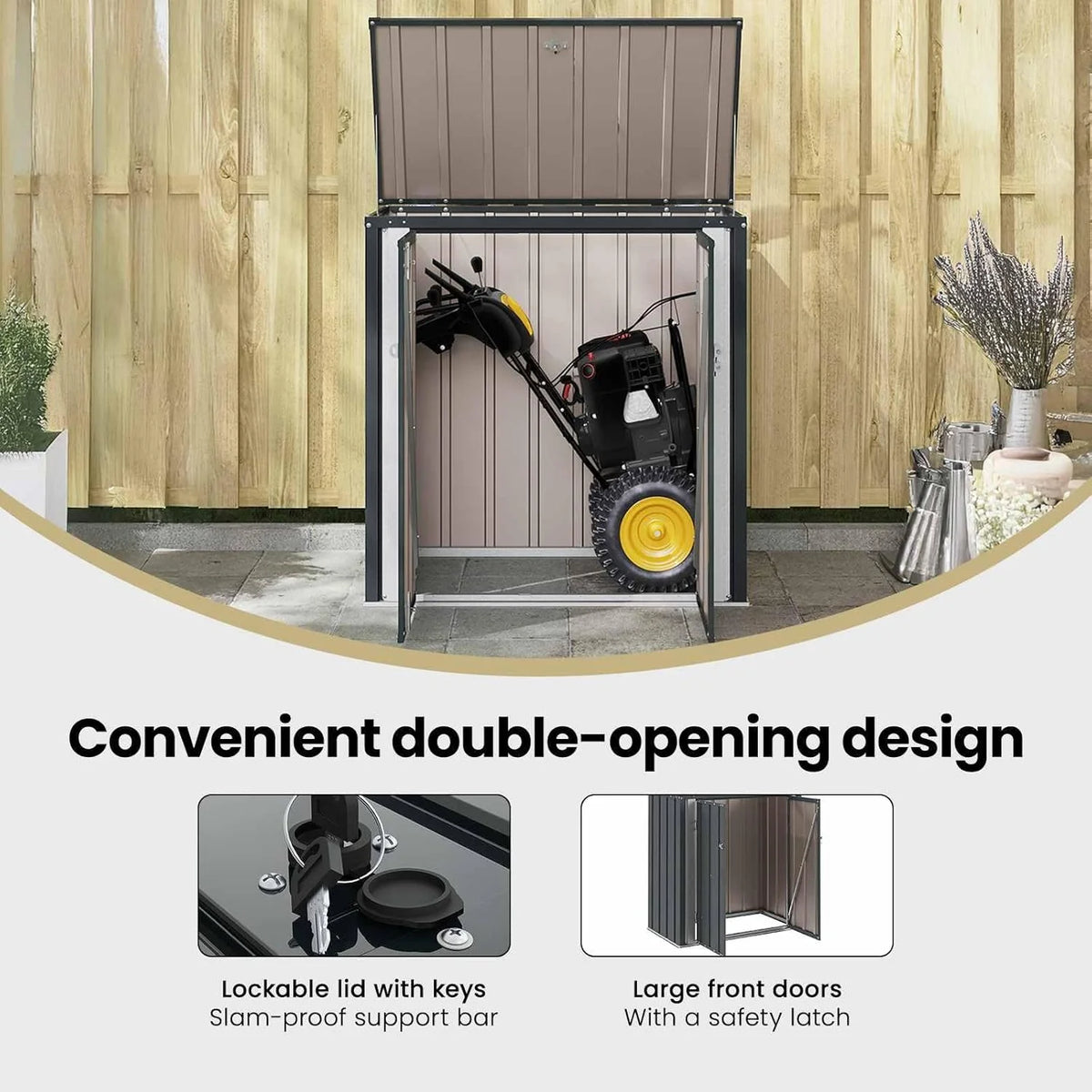 vidaXL Gartenlagerbox Schwarz 101.5 x 107 x 100 cm Stahl. Stylischer. rechteckiger Tisch für jeden Essbereich. pflegeleicht. Elegantes Design. vielseitig einsetzbar - EIN echtes Zuhause!