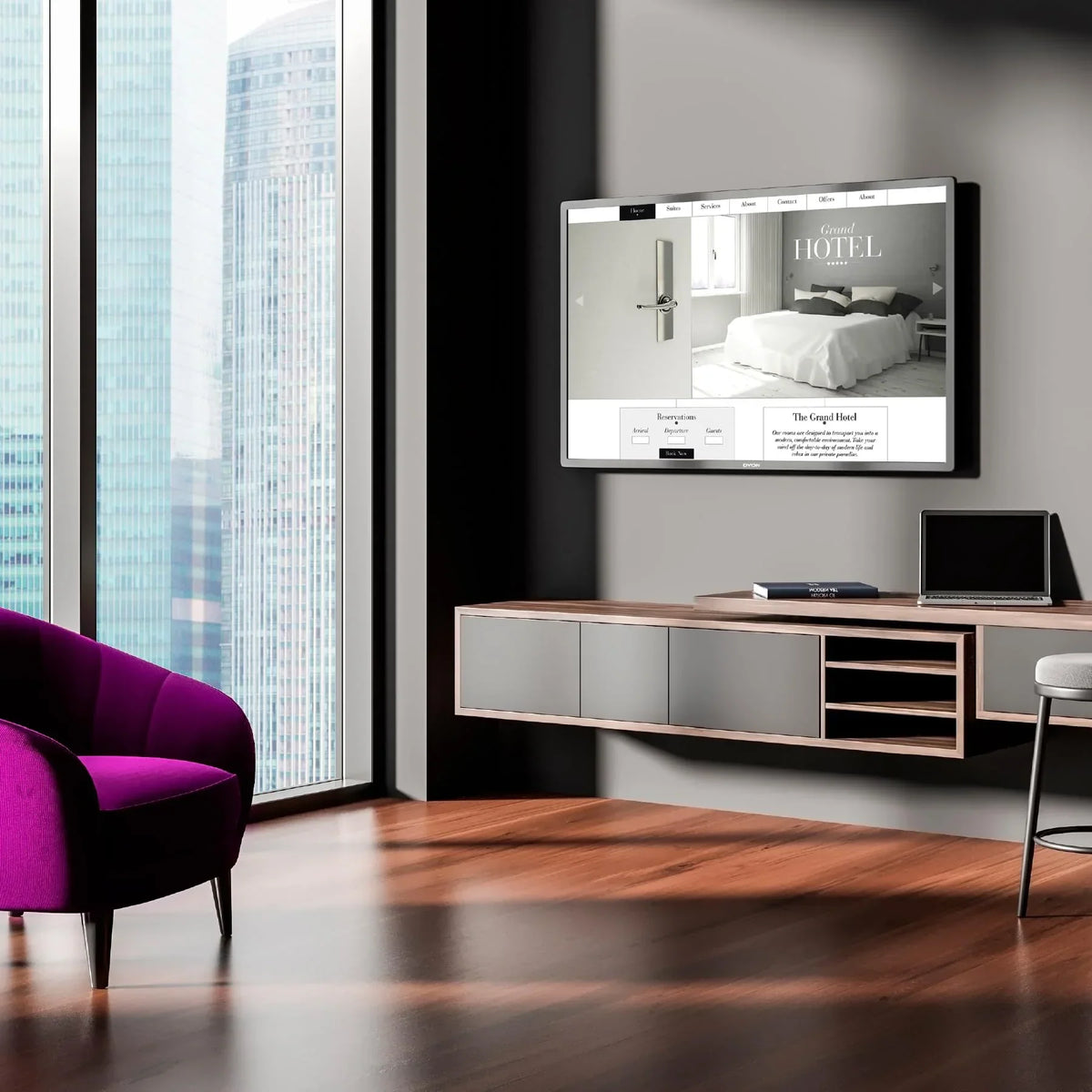 DYON Smart 40 VX-2-40 Zoll (100 cm) Full-HD Smart TV mit HD Triple Tuner (DVB-C/-S2/-T2). App Store. Prime Video. Netflix. YouTube. DAZN. Disney+.