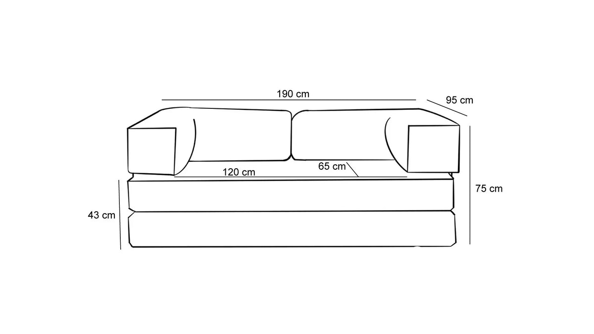 Comfort 3er Sofa - Grün