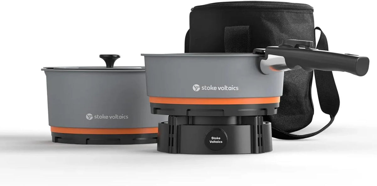 200 - 1000 watt electric camping stove. with cookware. 120 volt portable outdoor cooking set. windproof cookware. suitable for RVs. electric vehicles. off-road travel. RV life. car camping