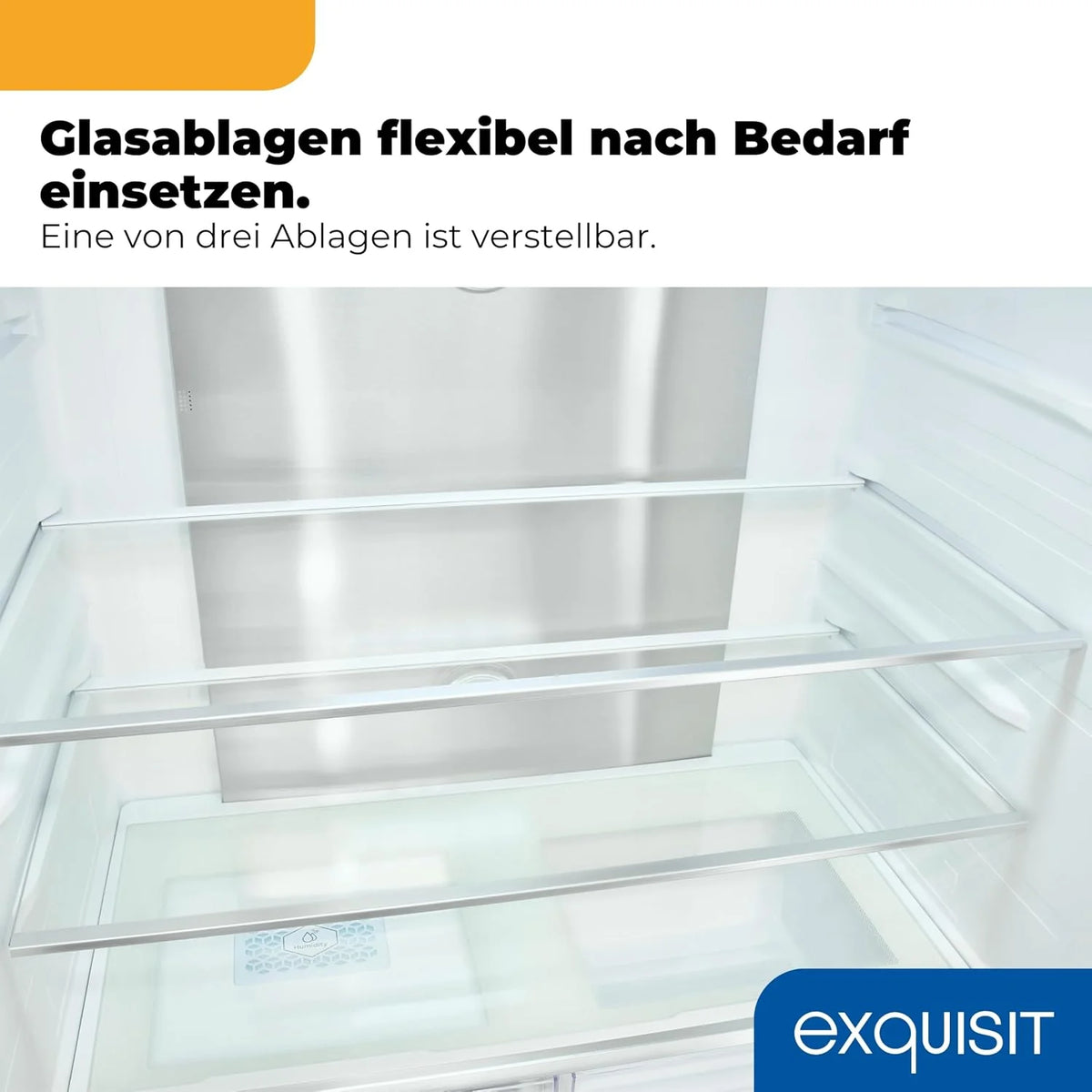 Exquisit Frenchdoor Kühl-Gefrierkombination | 506 l Nutzinhalt. Energieklasse E. 41 dB. No Frost Kühlen & Gefrieren. Schnellgefrieren. Wasserspender.