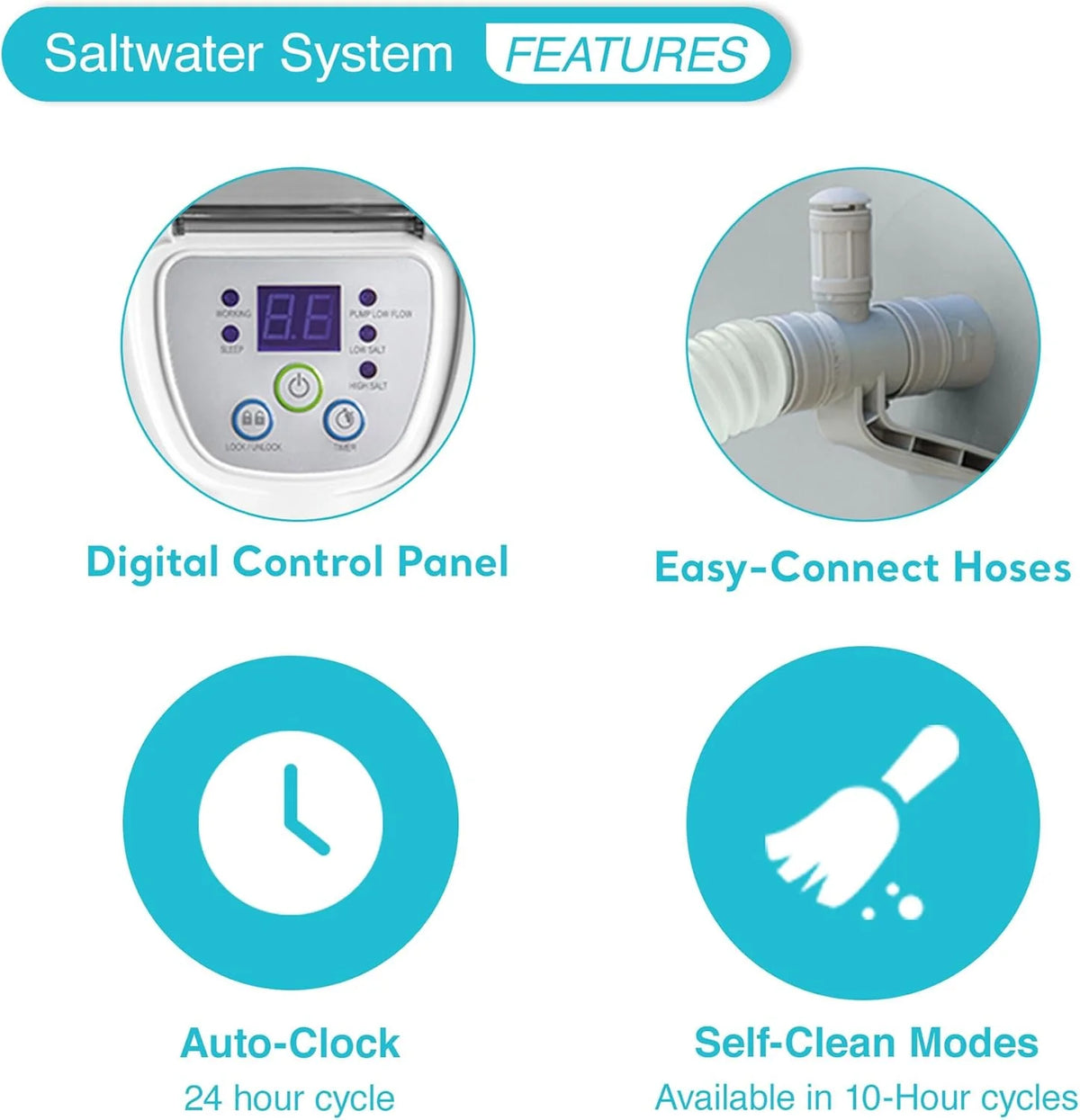 Krystal Clear Saltwater System for Above-Ground Pools up to 15.000 Gallons