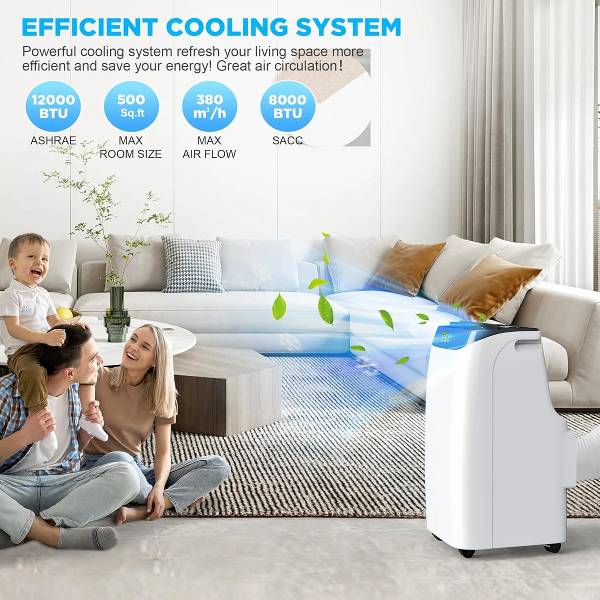 Inverter 16000BTU Portable Air Conditioners with Remote. Free Stand Cooling Portable AC Unit for Room up to 800 sq.ft. with Dehumidifier & Fan. Dual Hose. Quiet Sleep Mode(45dB). Windows Kit