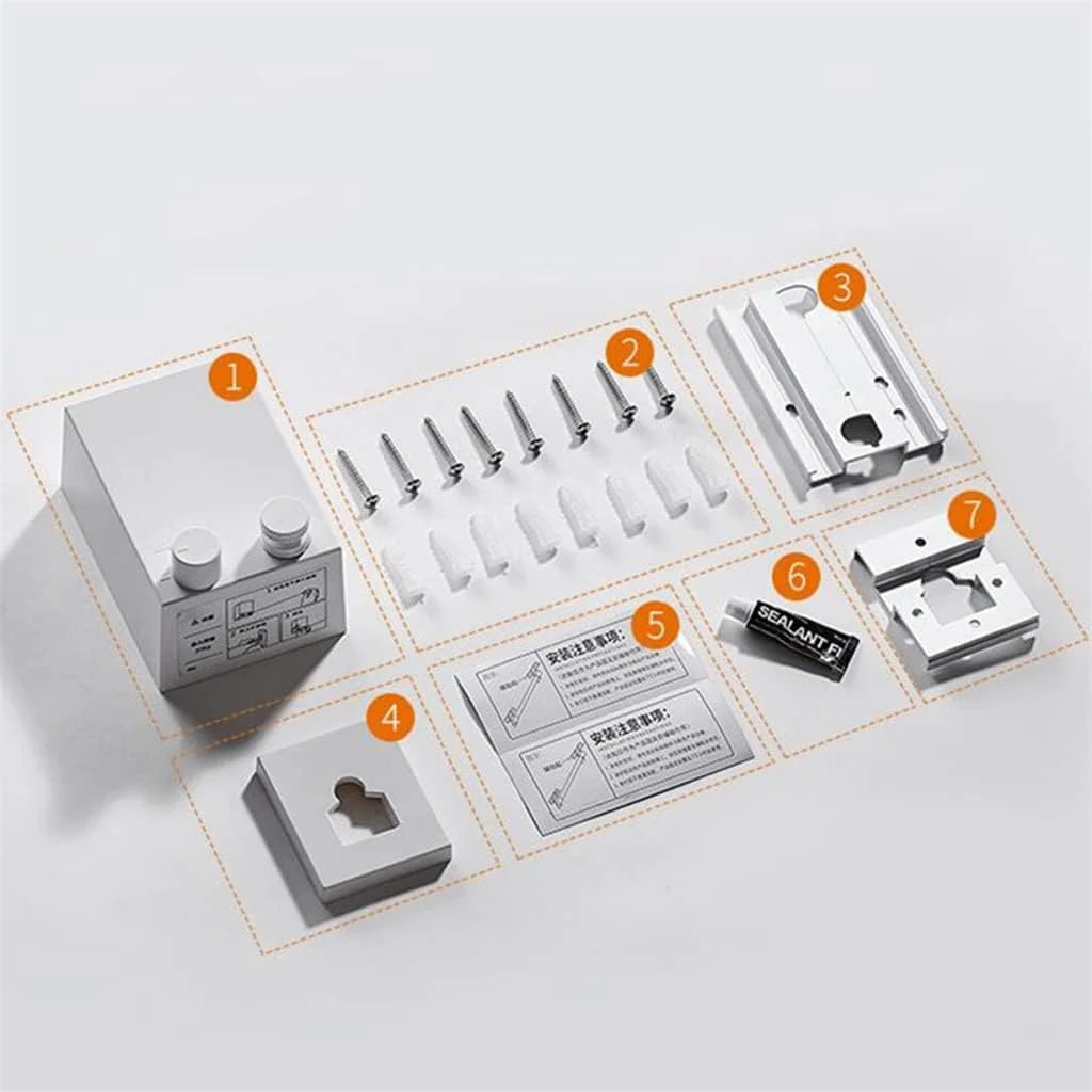 Retractable Indoor and Outdoor Clothes Wall Hanger Drying Rack Balcony Bathroom Invisible Clothesline Wire Rope(E)