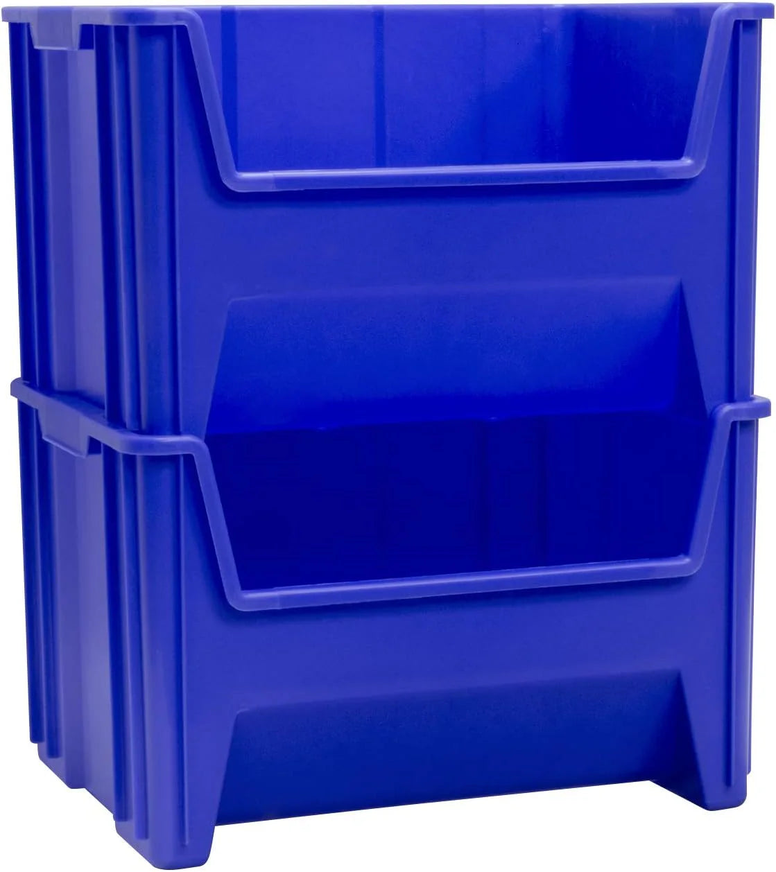 Akro-Mils 13017 Stack-N-Store Heavy Duty Stackable Open Front Plastic Storage Container Bin. (15-Inch x 20-Inch x 12-1/2-Inch). Gray. (3-Pack)