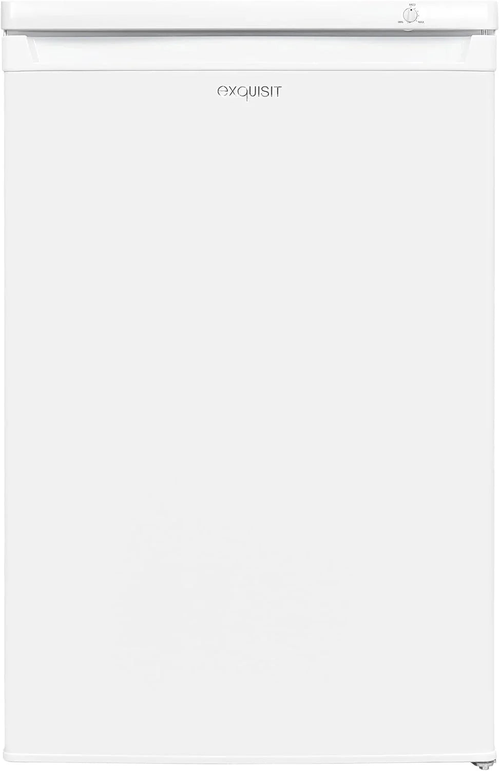 Exquisit Congelador Table Top 91L. Color Blanco. Clase E. Congelador 4 Estrellas. 4 Cajones Transparentes. Puerta Reversible. Control de Temperatura.