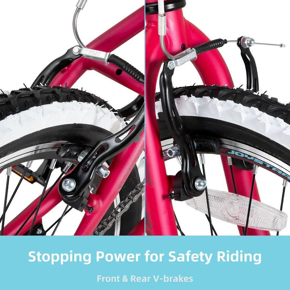 20-Inch/24-Inch Kids Mountain Bike. Single-Speed Bicycle
