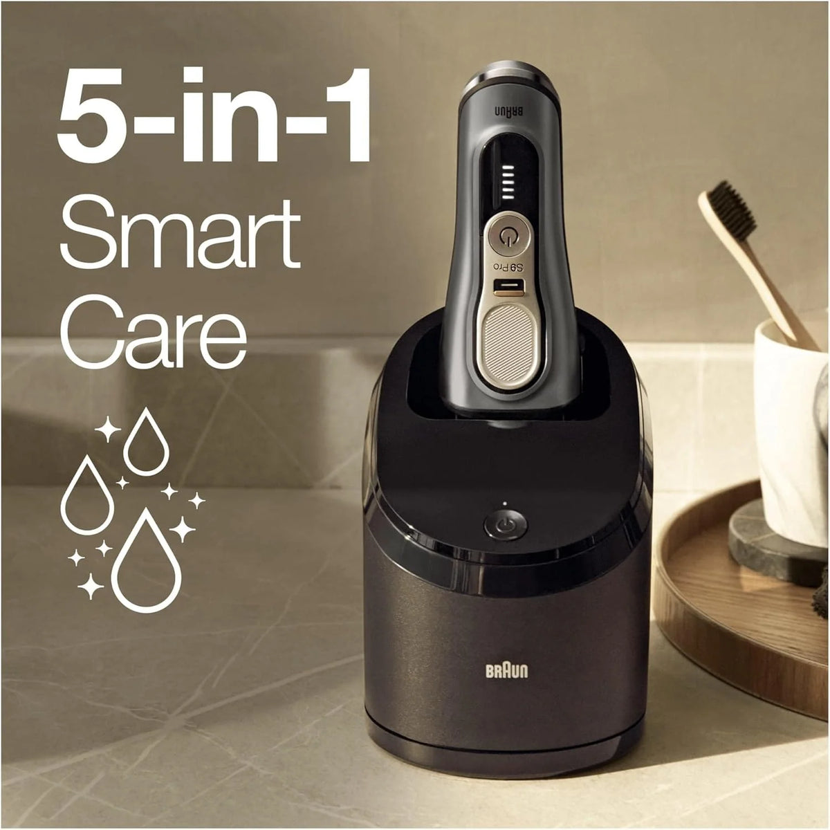 Braun Series 9 Pro Premium Rasierer Herren. Testsieger Stiftung Warentest. 4+1 Scherkopf. Elektrorasierer & Trimmer. Reinigungsstation. 60 Min