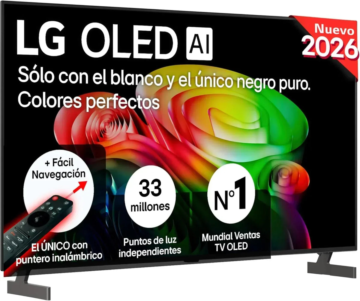 LG OLED65C54LA - TV 65. OLED EVO 4K. Smart TV AI C5. WebOS 25. Super Upscaling. Dolby Vision and Dolby Atmos. AMD FreeSync. Alexa/Google Assistant.