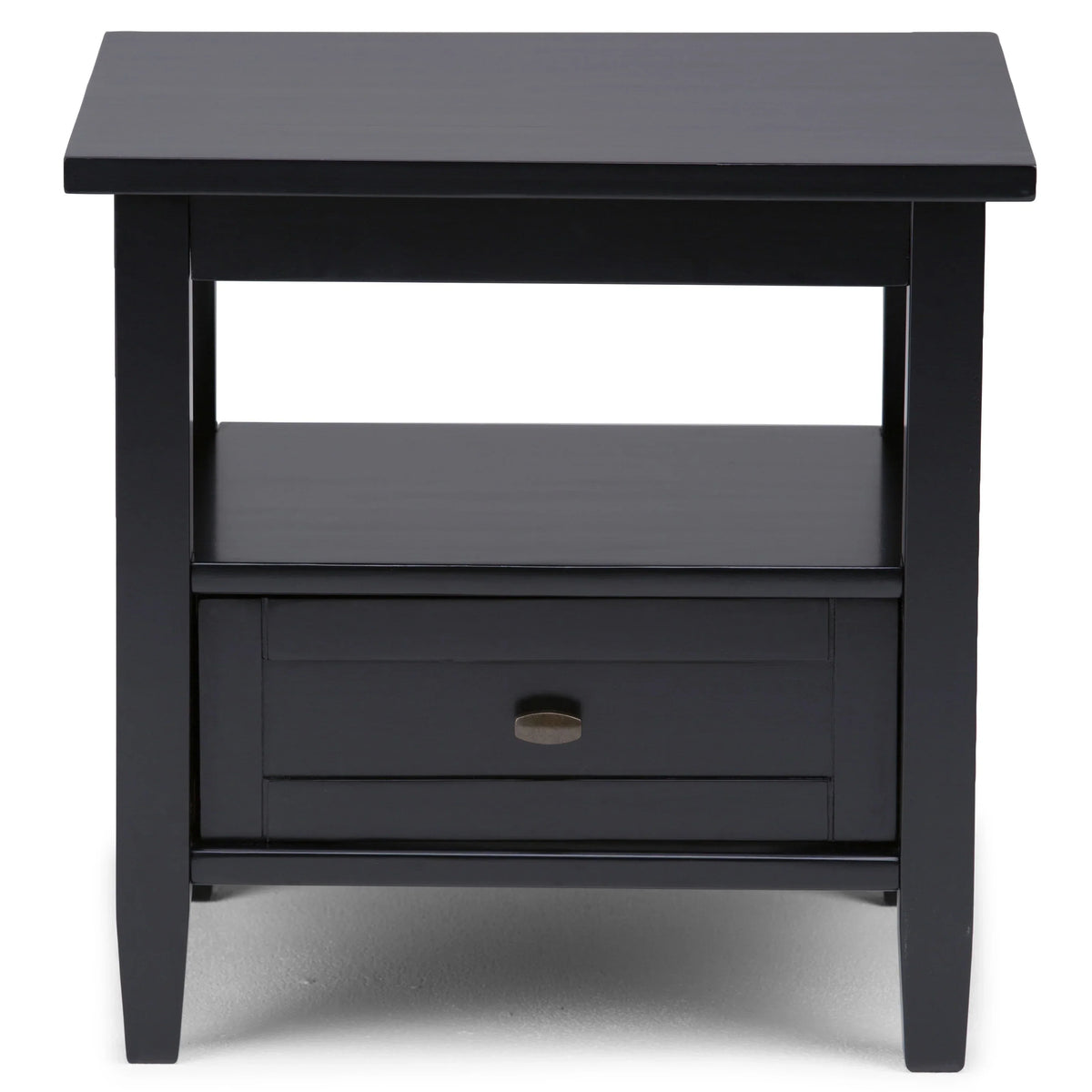 20 Inch Wide Solid Wood Rectangle End Table. Transitional Side Table