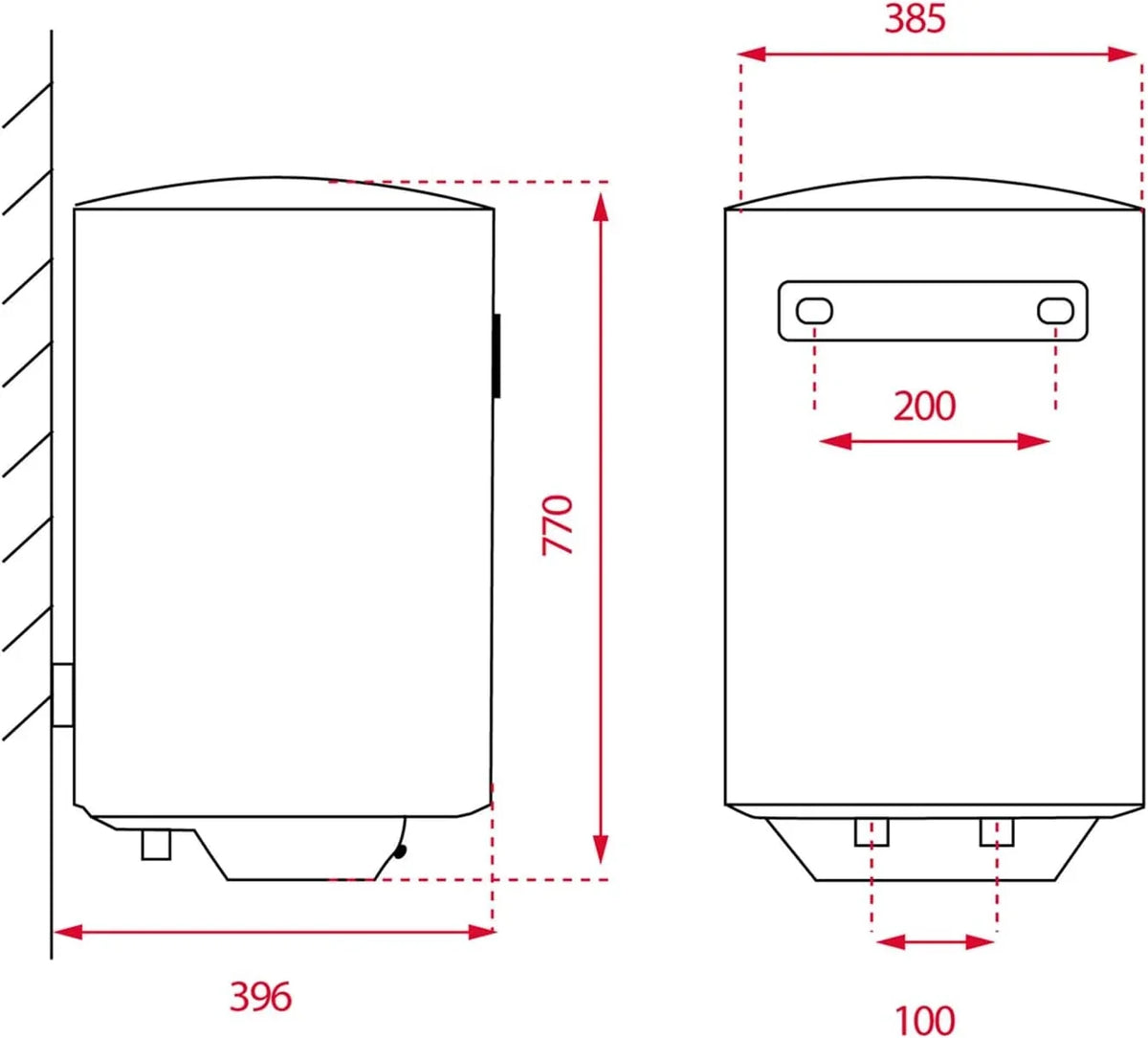 TEKA Termo Eléctrico 50 L. Instalación Vertical. Protección Sobrecalentamiento. Indicador LED. Modelo EWH 50 C