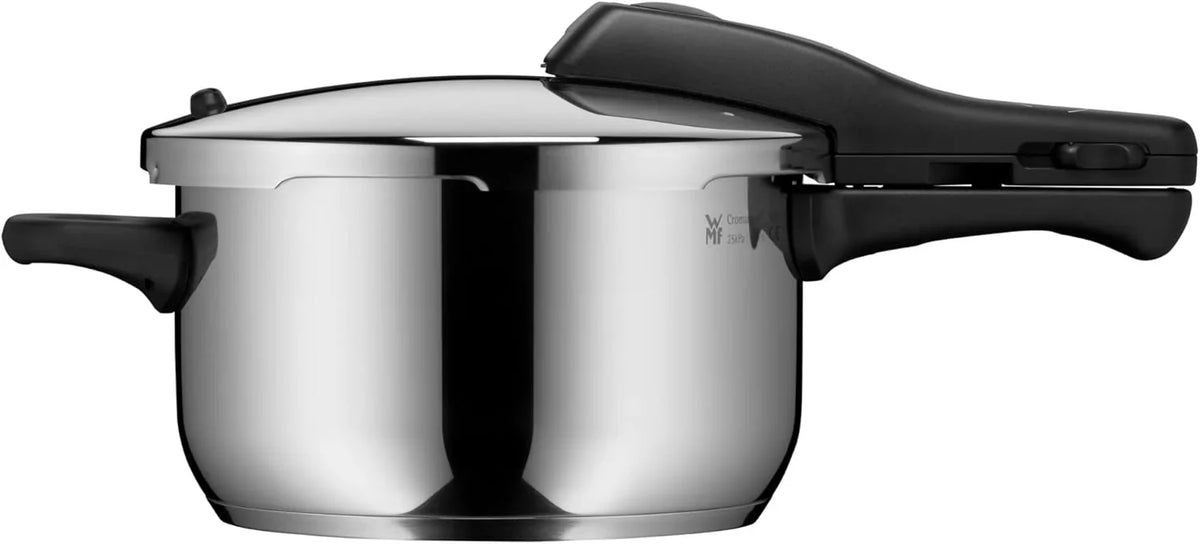 WMF Perfect One Pot Schnellkochtopf Induktion Set 2-teilig. Dampfkochtopf 4.5l. 3l. großes Kochsignal. 2 Kochstufen. abnehmbarer Deckelgriff. für alle