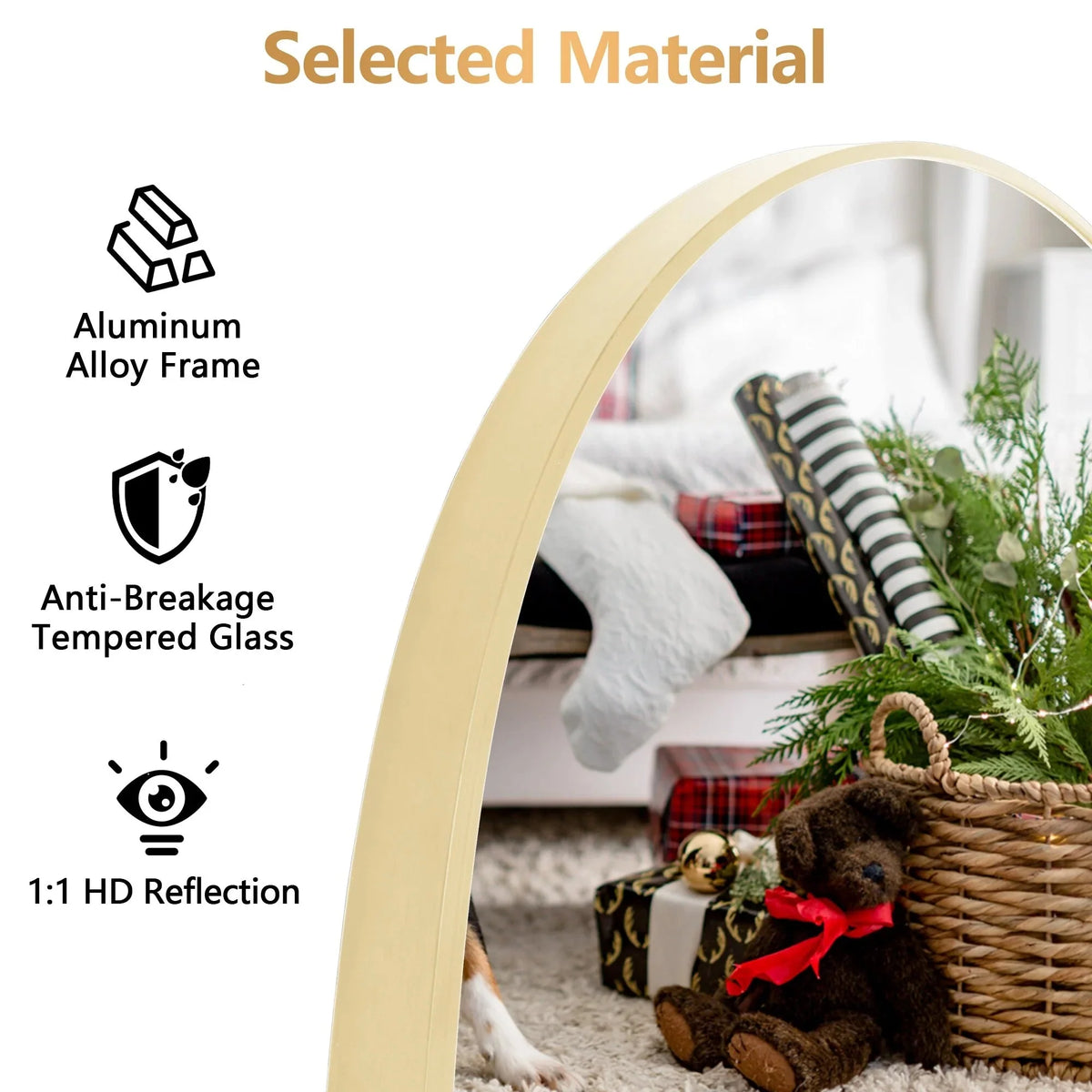 64x21 Full Length Floor Mirror. Large Full Body Aluminum Alloy Frame Standing Mirror with Stand and Wall Mount Option