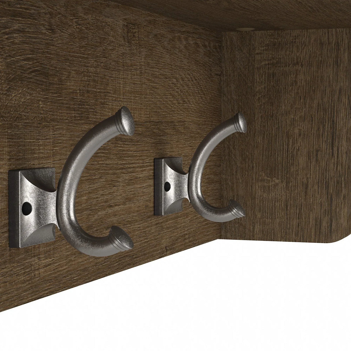 40 Inch Wall Mounted Coat Rack with Shelf. Wooden Entryway Storage and Hanging Organizer