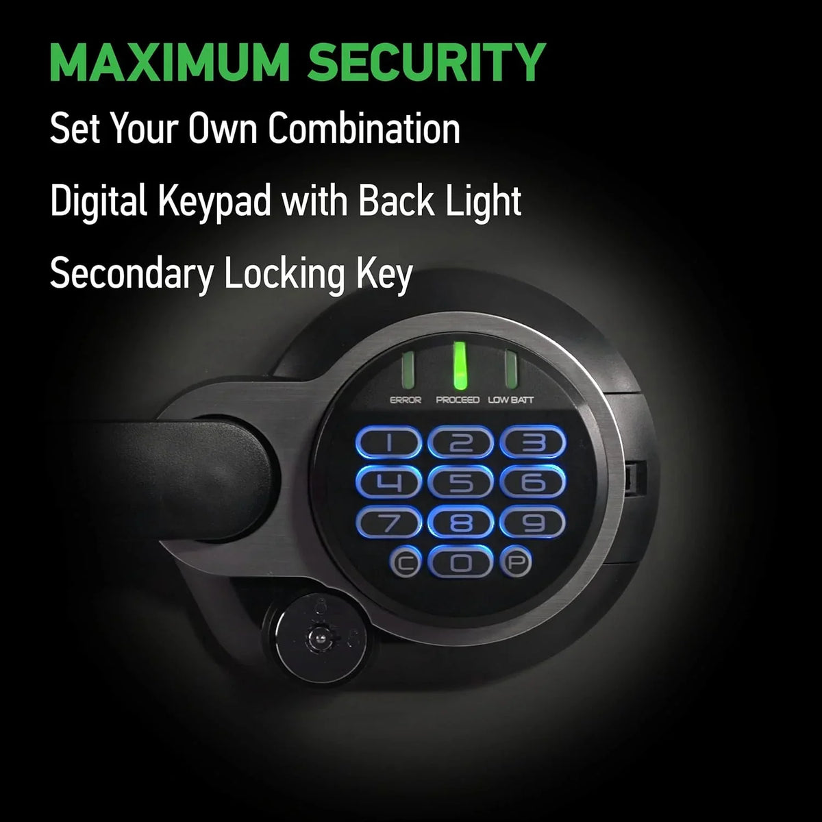 1.23 Cu Ft Waterproof and Fireproof Digital Safe Box. Alloy Steel Security Safe for Home and Office