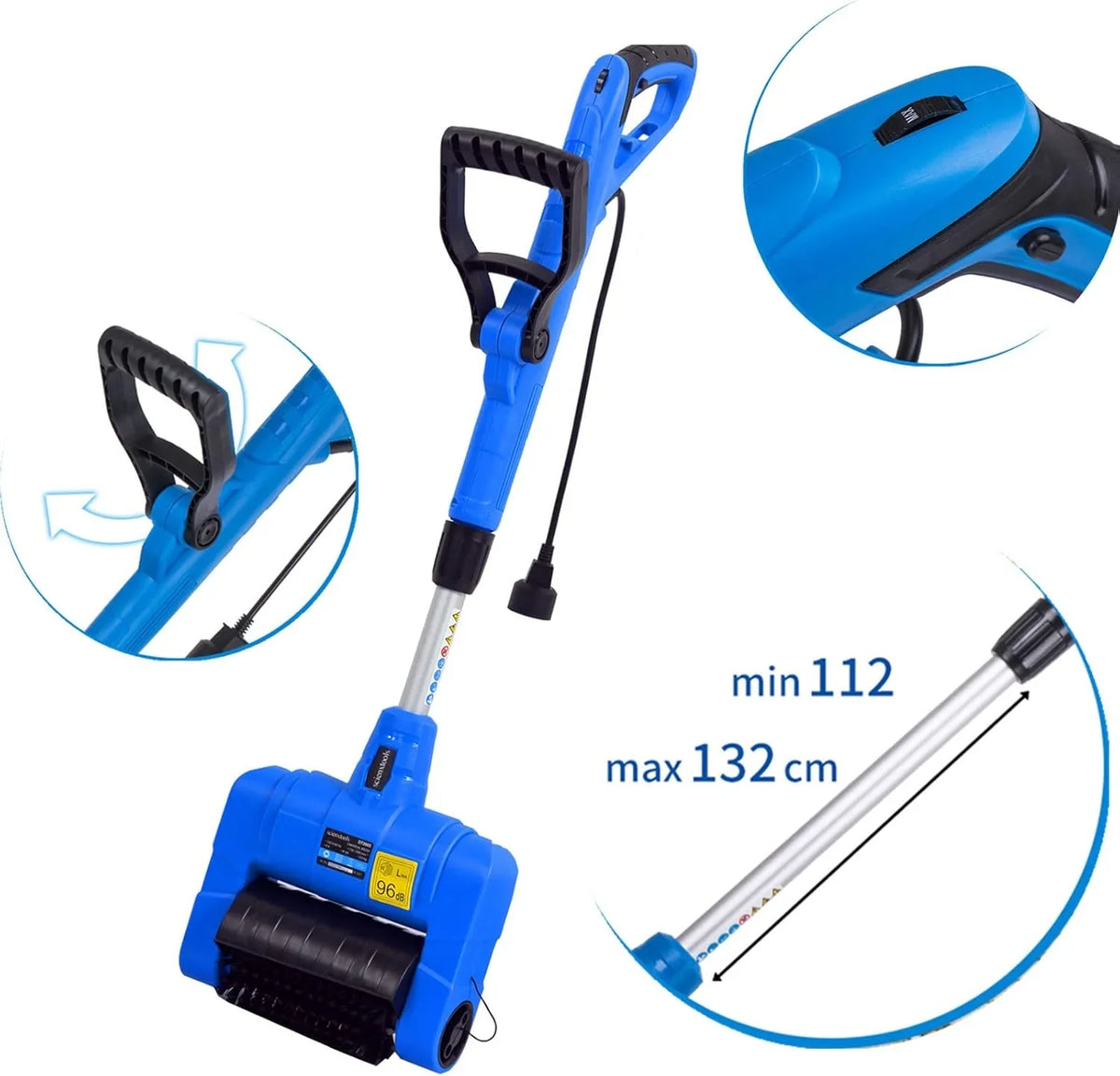 Grout Cleaner Machine with Grout Brush.Heavy Duty with Wire Surface Brush.Standy Safety Grout Scrubber.Moss.Weed Between Floor Tiles.Patio.Board.Bricks. (Outdoor Bundle)