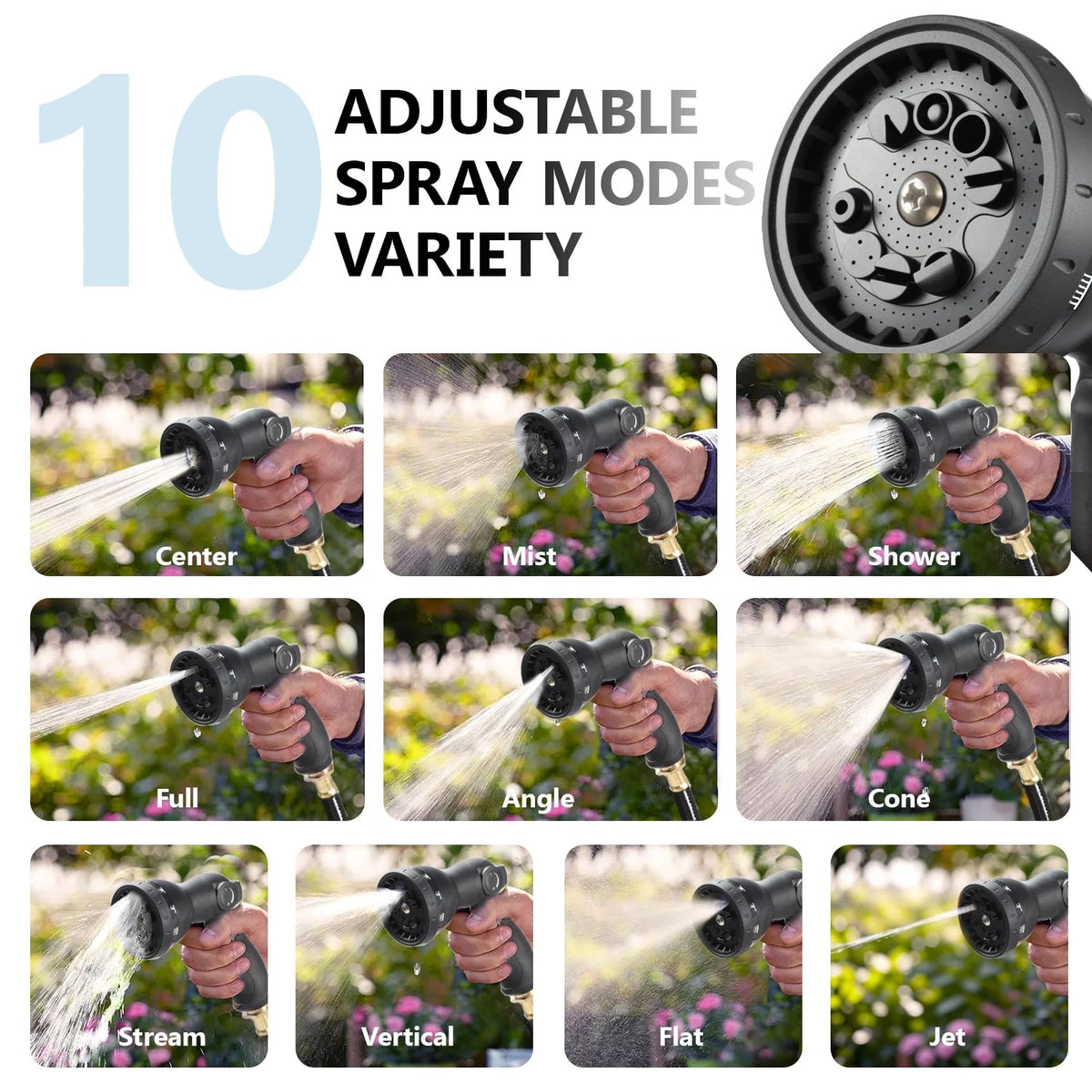 100 ft Wall Mounted Garden Hose Reel. 1/2 Inch Hose with 180° Swivel