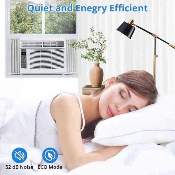 6.000 BTU 115V Window Air Conditioner with Reusable Filter. for Rooms Up to 250 Sq. Ft.