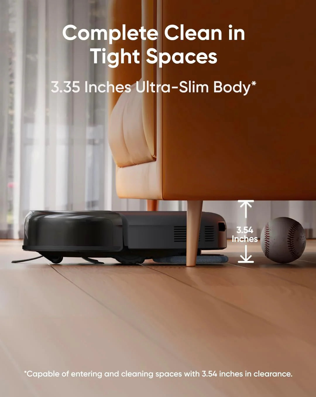 Robot Vacuum C10 with Self Emptying Station. Up to 60 Days Hands Free Cleaning. Edge Expansion Brush. 4000Pa Powerful Suction. 2.85-Inch Ultra-Slim Body. Smart Mapping. Lidar Navigation