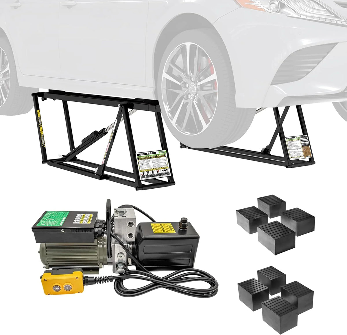 5000TL Portable Car Lift – ALI Certified 5.000 lb Capacity with 110V Power Unit. Compact Alternative to a 2-Post Car Lift for Garage. Home Mechanics. DIY Auto Repair. or Shop Use