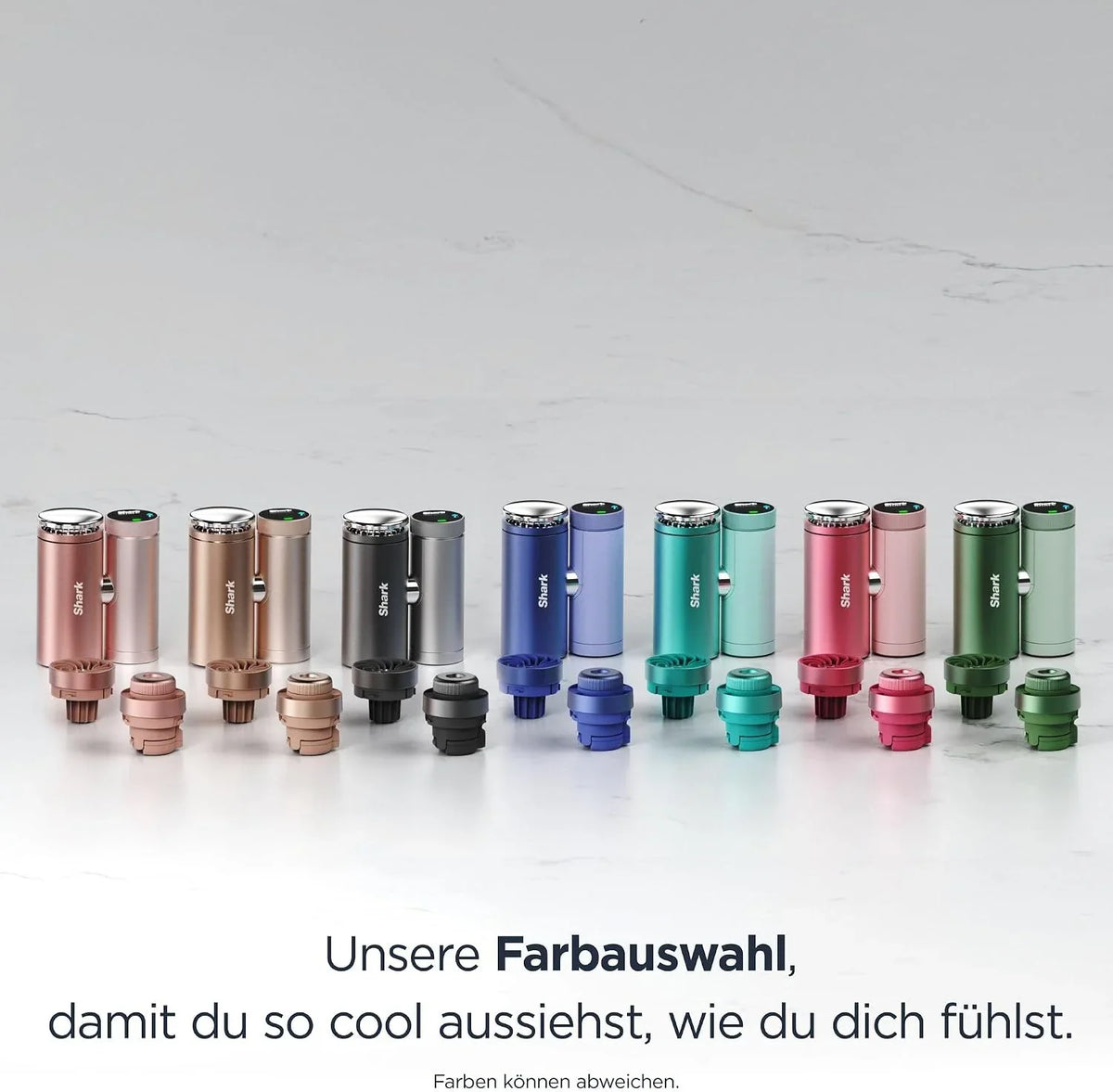 Shark ChillPill 3-in-1-Hochgeschwindigkeits-Handventilator-. Sprühnebel- und InstaChill-System Paket mit Reise-Etui. mit 3 Kühlaufsätzen.
