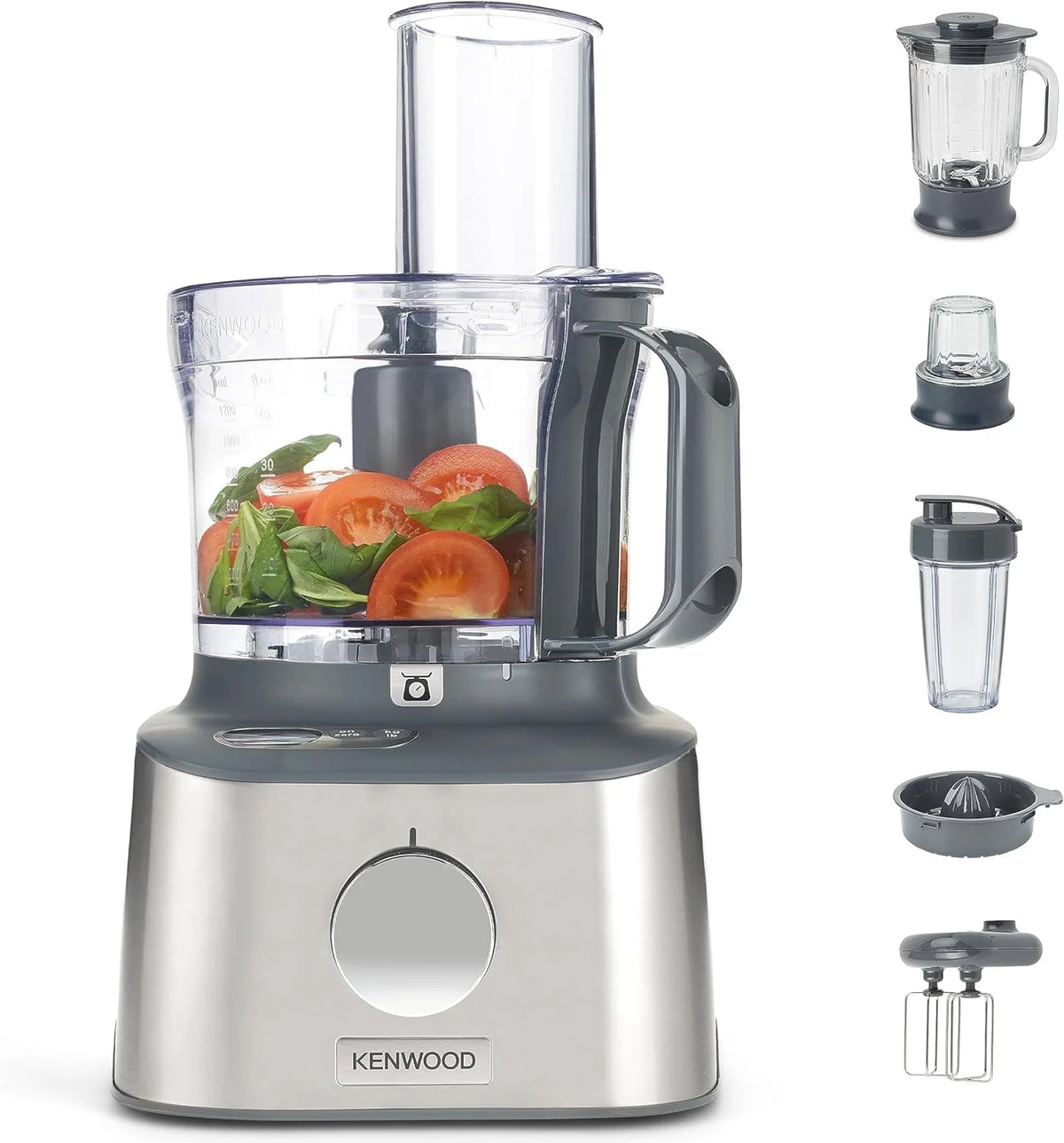 Multifunctional compact + food processor. with built-in scale. equipped with 11 accessories. designed small yet powerful.