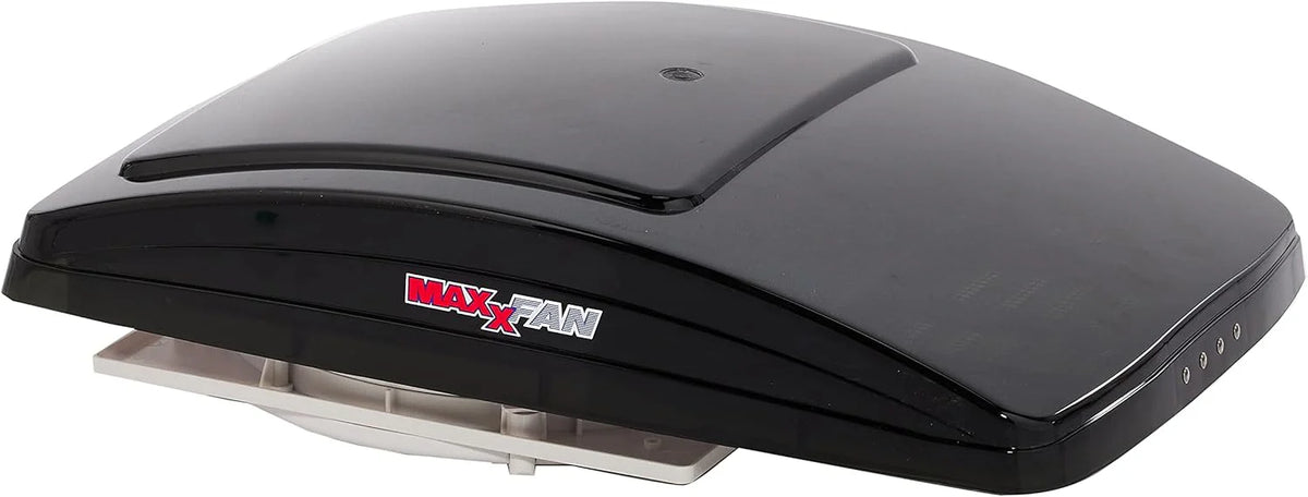 Deluxe Vent. Fan and Vent Cover All in One - Powerful 10-Speed Reversible Fan with Thermostat. Built-in Rain Cover. Remote Control. Intake & Exhaust Fan. Smoke (00-07500K)