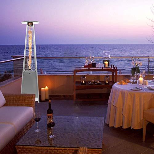 2 Sets 40.000 Btu Propane Patio Heater. Standing Pyramid Outdoor Heaters