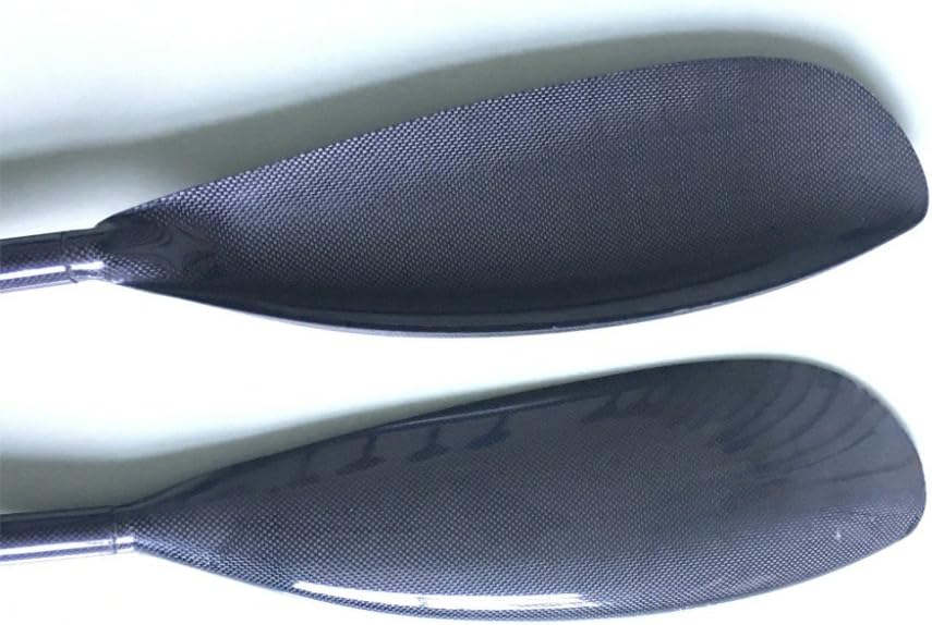 High-performance lightweight double-body carbon fiber kayak paddle. featuring wing-shaped blades. elliptical shafts and adjustable knobs (suitable for users with a height of 215 - 225 centimeters)