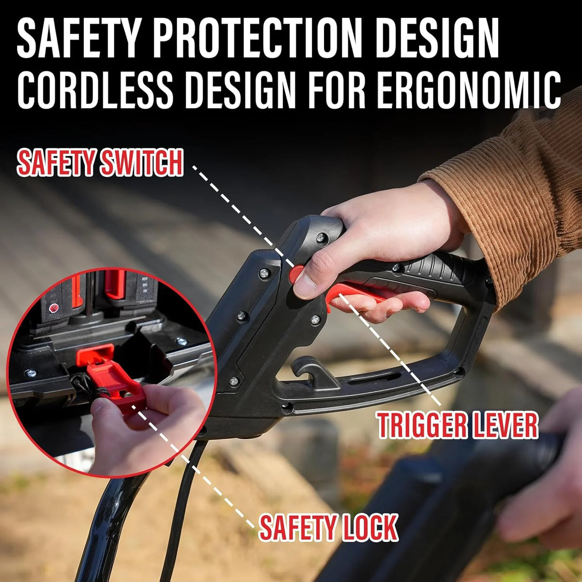 40V 12-inch Cordless Garden Tiller. Battery Powered Garden Cultivator. 2 * 4.0Ah Battery and Fast Charger Included