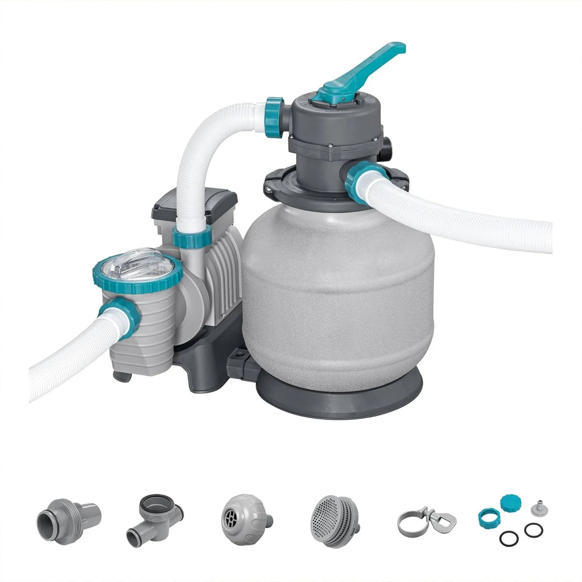 2.200 GPH Sand Filter Pump for Above Ground Pools. High Flow Swimming Pool Filtration System