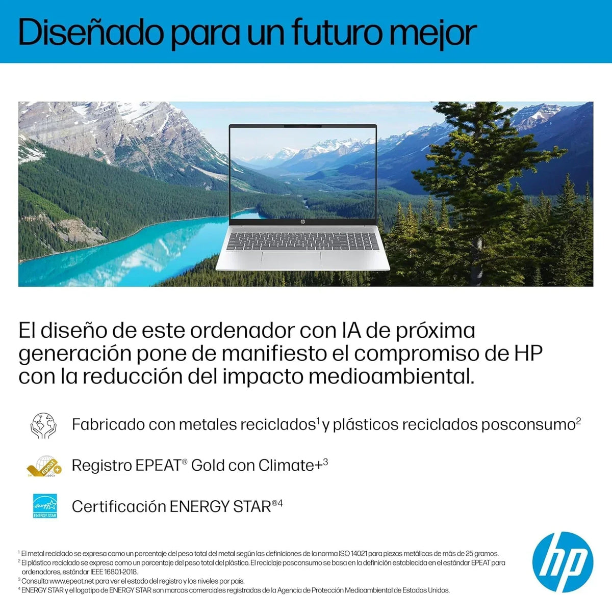 HP OmniBook 5 16′′ OLED. Ordenador portátil (Procesador AMD Ryzen AI 7 350. 32GB RAM. 1TB SSD. Gráficos AMD Radeon 860M. Windows 11 Home) Azul -