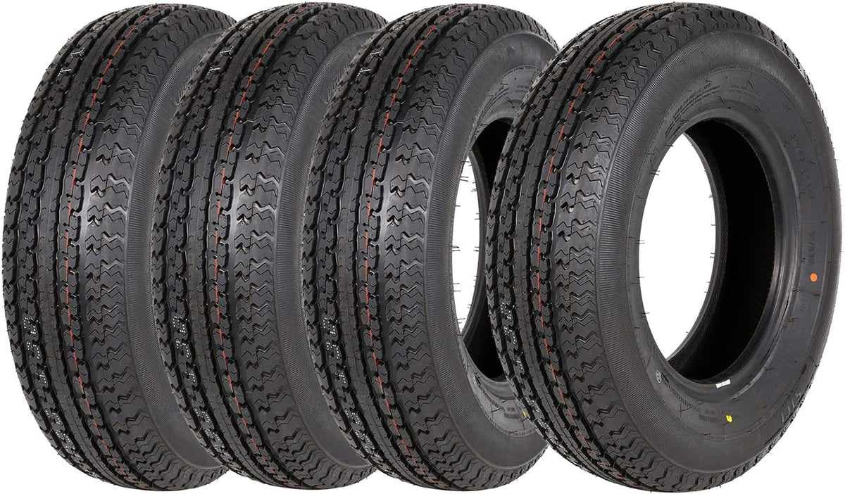 Set of 4 ST225/75R15 Radial Trailer Tire. ST225-75R15 ST 225/75R15. 10 Ply Load Range E. 117N
