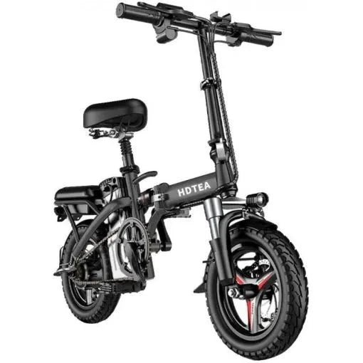 250W Folding Electric Bike for Adults and Teens. Removable Battery. Fat Tires. Black