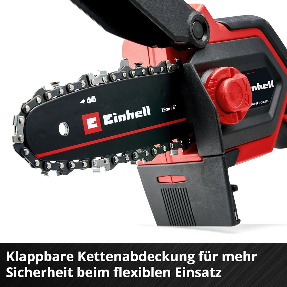 Einhell Akku-Astkettensäge GE-PS 18/15 Li Bag Kit Power X-Change (18 V. Brushless. 12.5 cm Schnittlänge. inkl. 2.5 Ah Akku. Ladegerät. Ersatzkette.